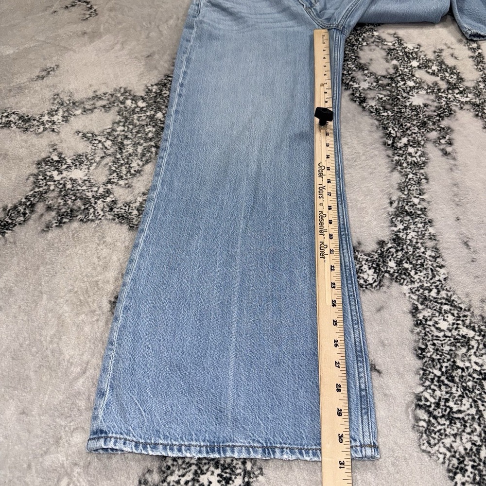 Abercrombie Fitch The Wide Leg High Rise Jeans Womens Size 28 Blue Light Wash - Picture 7 of 13